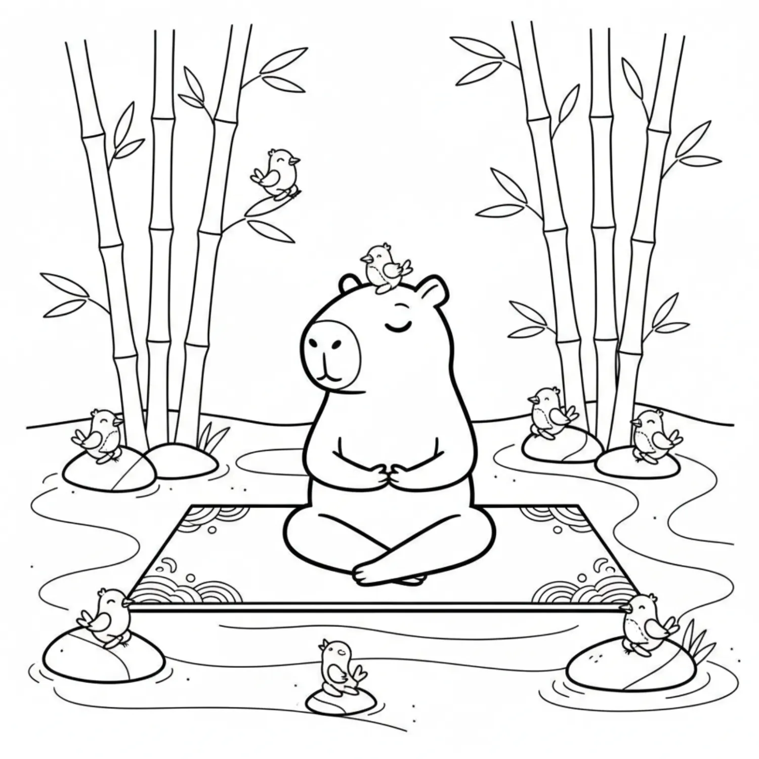 Capybaras coloring pages